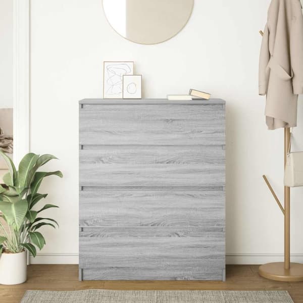vidaXL Skjenk grå sonoma 80x35x99 cm konstruert tre