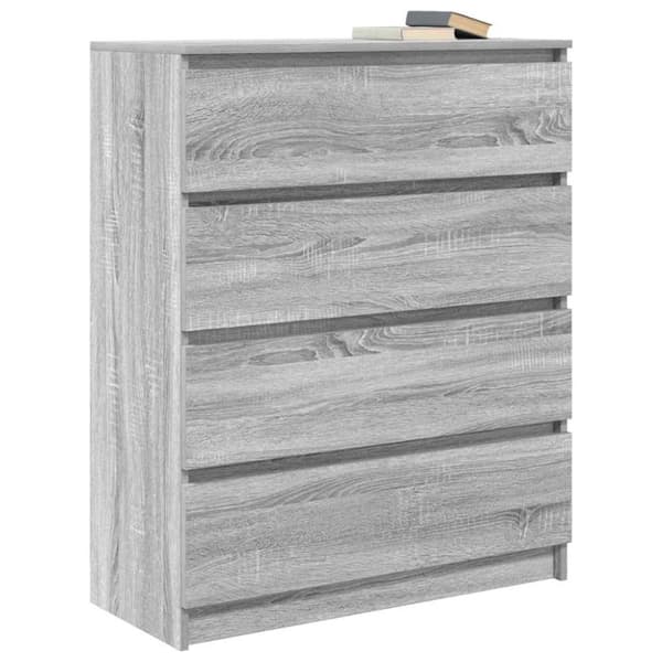 vidaXL Skjenk grå sonoma 80x35x99 cm konstruert tre