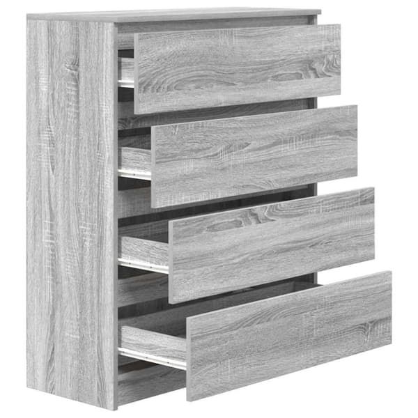 vidaXL Skjenk grå sonoma 80x35x99 cm konstruert tre