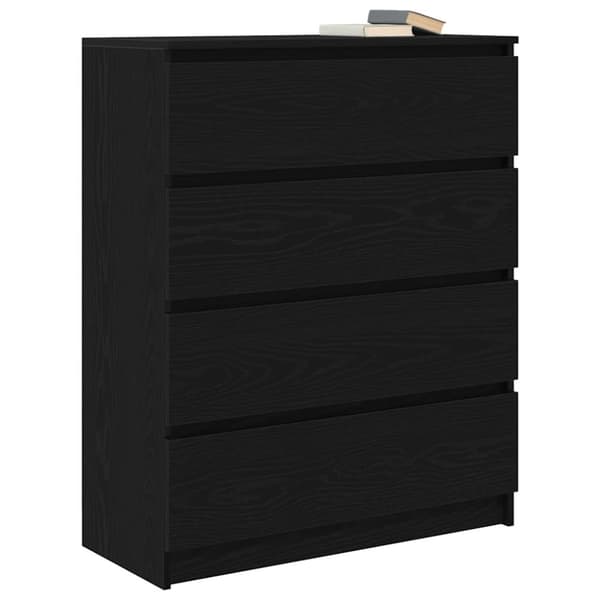 vidaXL Senkki musta tammi 80x35x99 cm tekninen puu