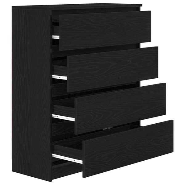vidaXL Senkki musta tammi 80x35x99 cm tekninen puu