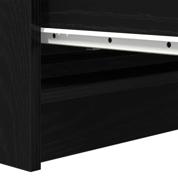 vidaXL Senkki musta tammi 80x35x99 cm tekninen puu