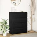 Pikkukuva 1 / 11: vidaXL Senkki musta tammi 80x35x99 cm tekninen puu