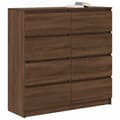 Miniatyrbillede 5 af 11: vidaXL skænk 100x35x99 cm konstrueret træ brun egetræsfarve