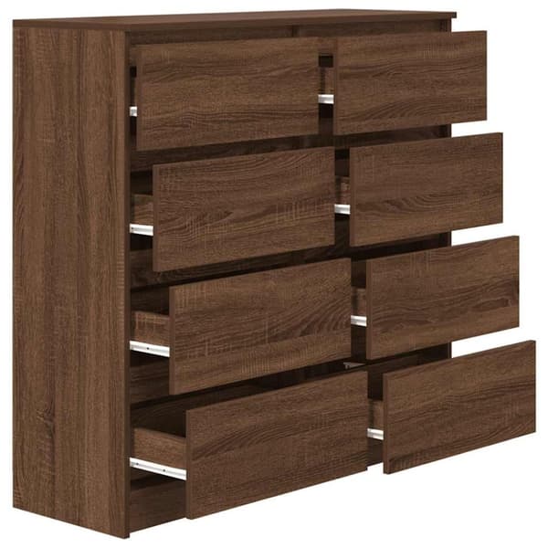 vidaXL skænk 100x35x99 cm konstrueret træ brun egetræsfarve