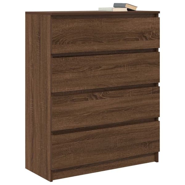 vidaXL Senkki ruskea tammi 80x35x99 cm tekninen puu