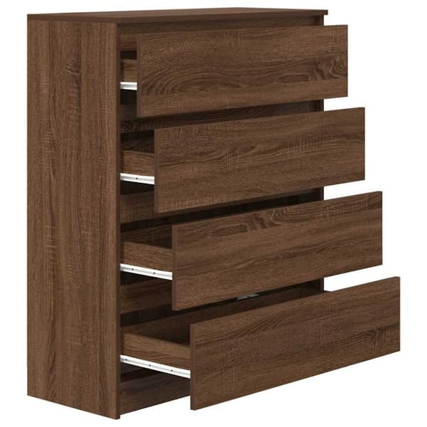 vidaXL Senkki ruskea tammi 80x35x99 cm tekninen puu