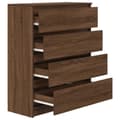 Pikkukuva 6 / 11: vidaXL Senkki ruskea tammi 80x35x99 cm tekninen puu