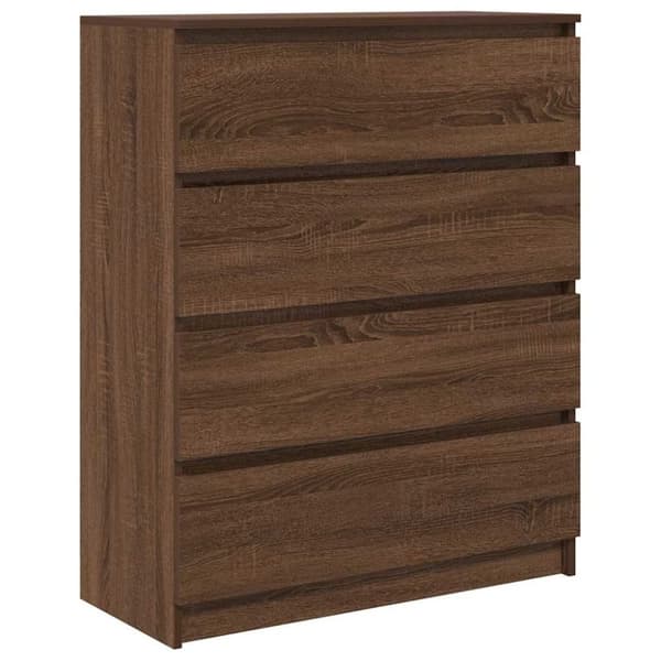 vidaXL Senkki ruskea tammi 80x35x99 cm tekninen puu
