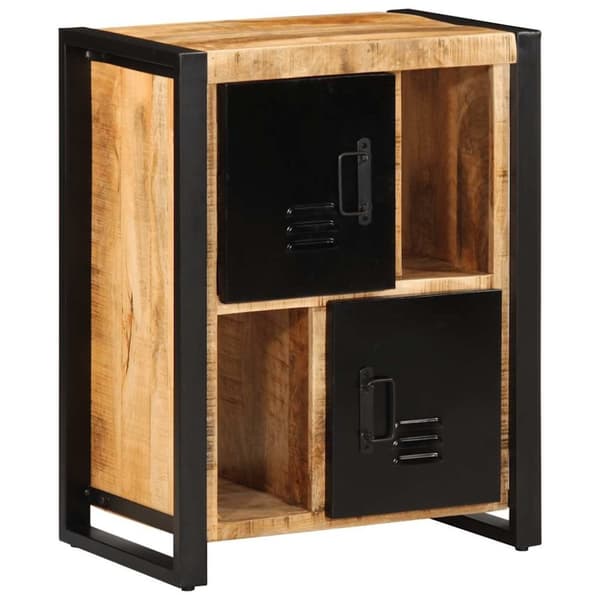 vidaXL skænk 55x35x70 cm massivt ru mangotræ