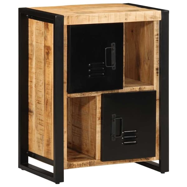 vidaXL skænk 55x35x70 cm massivt ru mangotræ