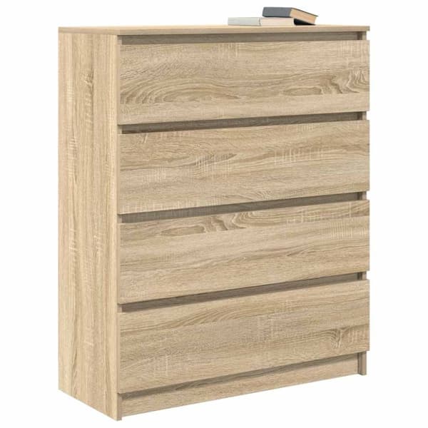 vidaXL skænk 80x35x99 cm konstrueret træ sonoma-eg