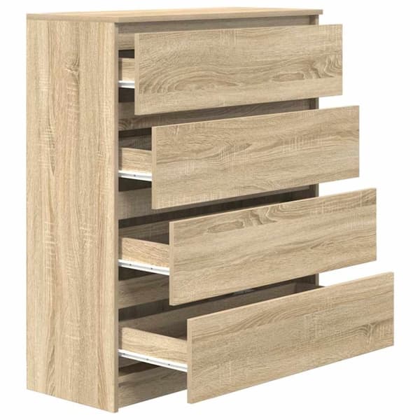 vidaXL skænk 80x35x99 cm konstrueret træ sonoma-eg
