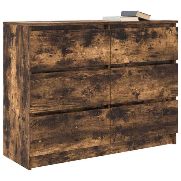 vidaXL senkki savustettu tammi 100x35x76 cm tekninen puu