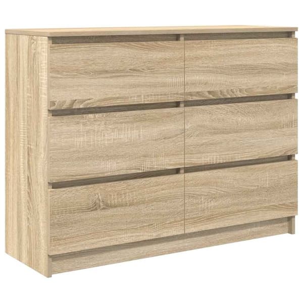 vidaXL skænk 100x35x76 cm konstrueret træ sonoma-eg
