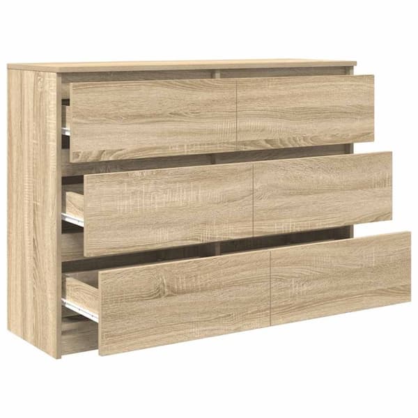 vidaXL skænk 100x35x76 cm konstrueret træ sonoma-eg