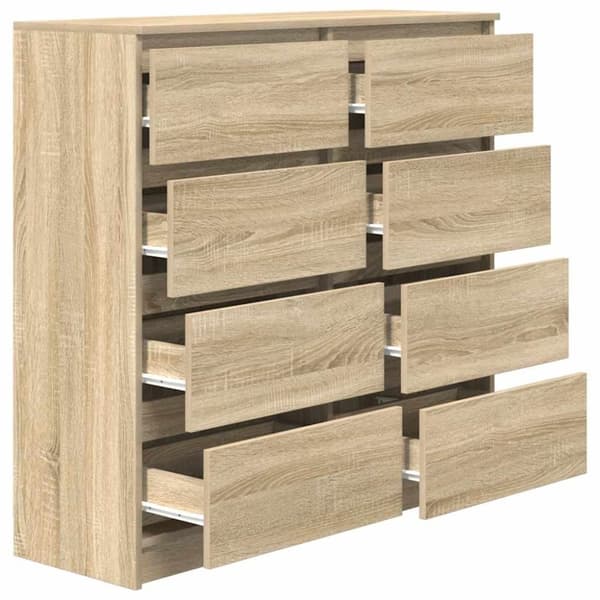 vidaXL Skjenk sonoma eik 100x35x99 cm konstruert tre