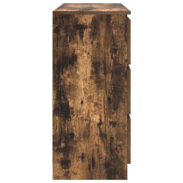 vidaXL Skjenk røkt eik 100x35x76 cm konstruert tre