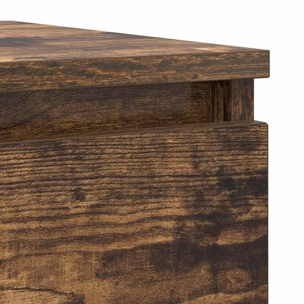 vidaXL Skjenk røkt eik 100x35x76 cm konstruert tre