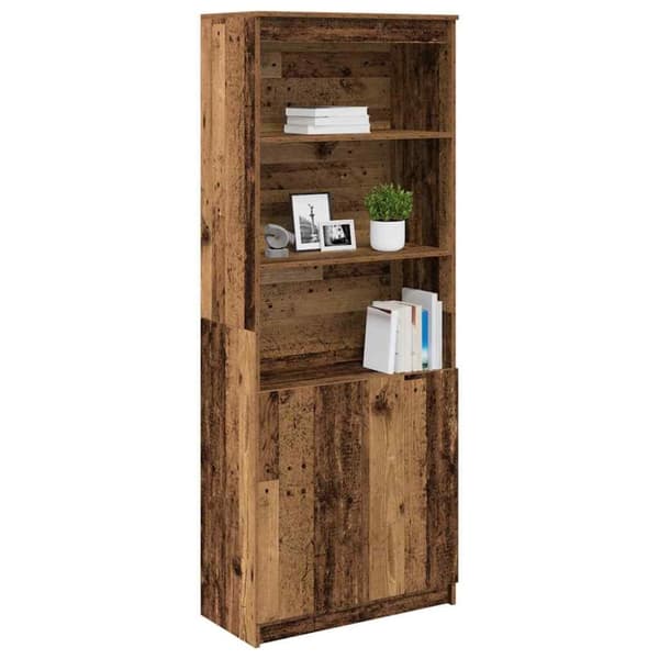 vidaXL Kaappi vanha puu 70x35x180 cm tekninen puu