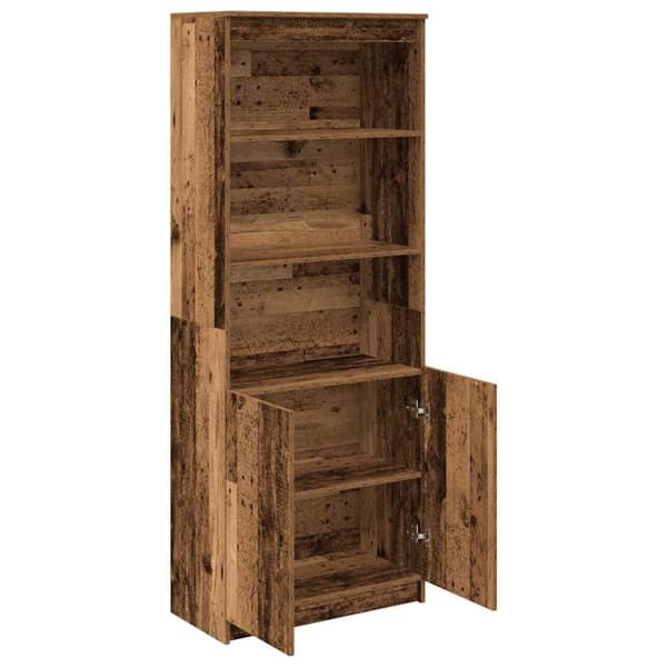 vidaXL Kaappi vanha puu 70x35x180 cm tekninen puu