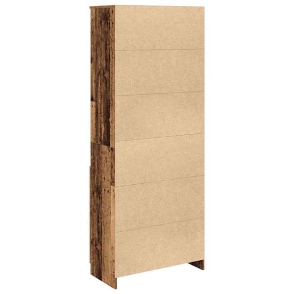 vidaXL Kaappi vanha puu 70x35x180 cm tekninen puu