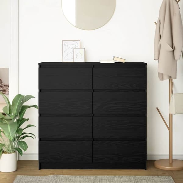 vidaXL Skjenk svart eik 100x35x99 cm konstruert tre