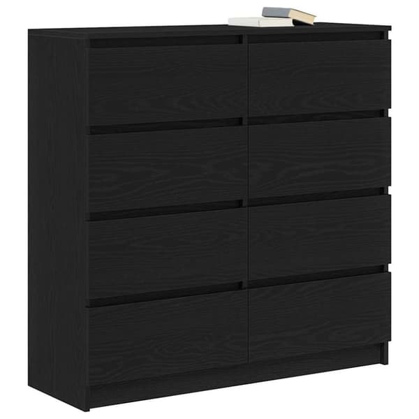 vidaXL Skjenk svart eik 100x35x99 cm konstruert tre