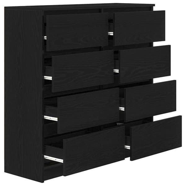 vidaXL Skjenk svart eik 100x35x99 cm konstruert tre