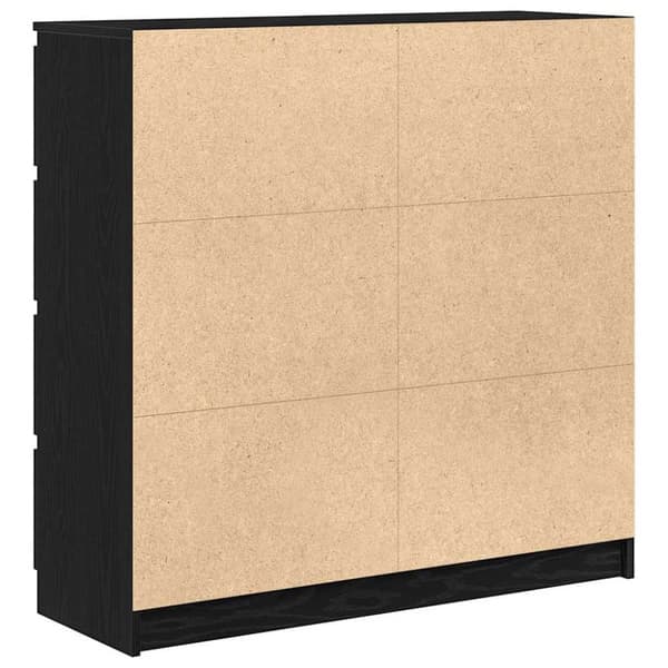 vidaXL Skjenk svart eik 100x35x99 cm konstruert tre