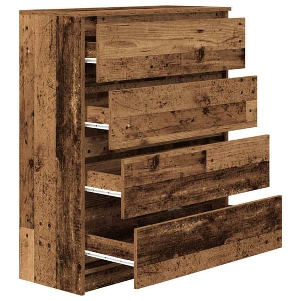 vidaXL Senkki vanha puu 80x35x99 cm tekninen puu