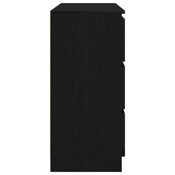 vidaXL skænk 100x35x76 cm konstrueret træ sort egetræsfarve