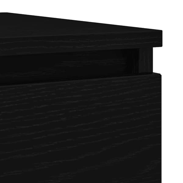 vidaXL skænk 100x35x76 cm konstrueret træ sort egetræsfarve