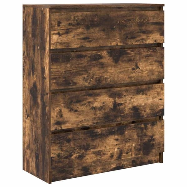 vidaXL Skjenk røkt eik 80x35x99 cm konstruert tre