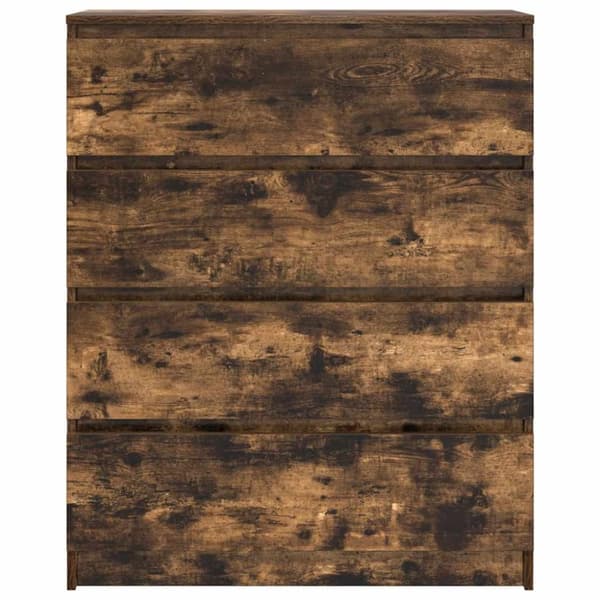 vidaXL Skjenk røkt eik 80x35x99 cm konstruert tre