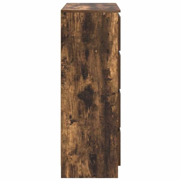 vidaXL Skjenk røkt eik 80x35x99 cm konstruert tre