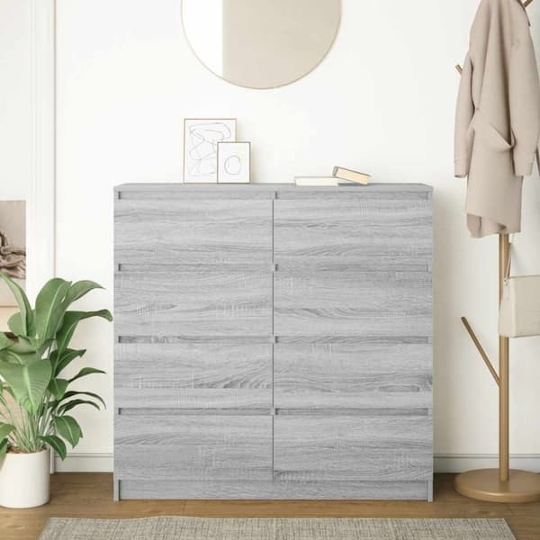vidaXL Skjenk grå sonoma 100x35x99 cm konstruert tre