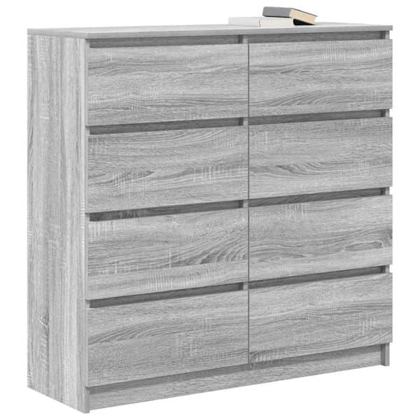 vidaXL Skjenk grå sonoma 100x35x99 cm konstruert tre