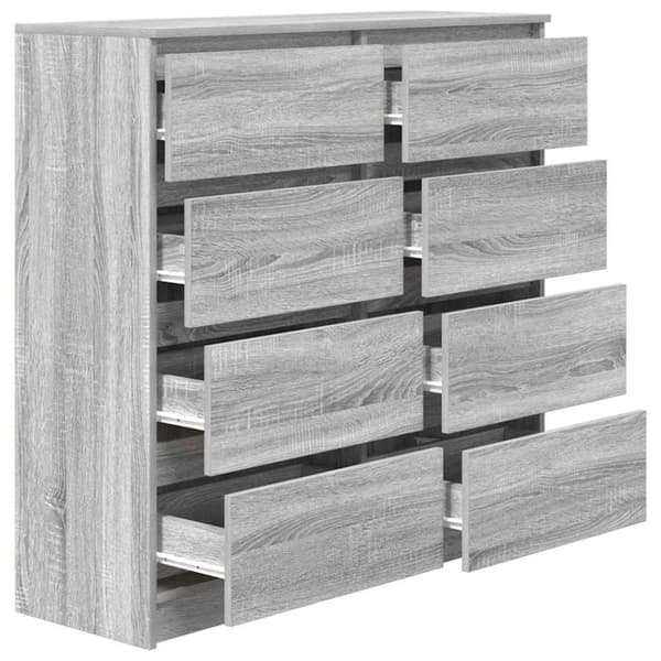 vidaXL Skjenk grå sonoma 100x35x99 cm konstruert tre