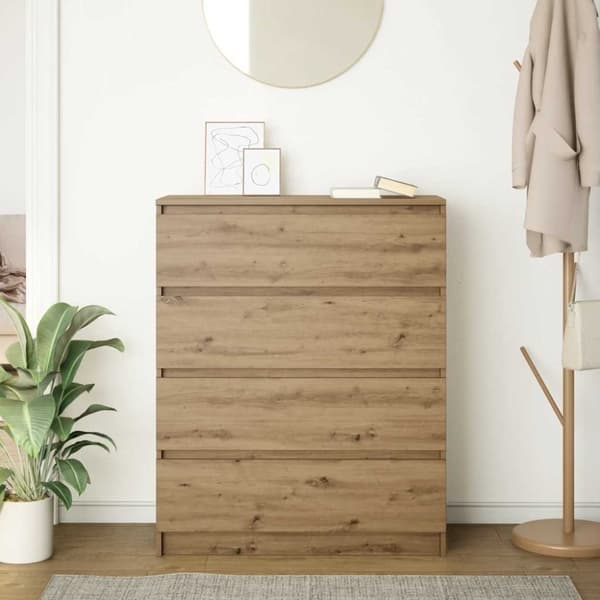 vidaXL skænk 80x35x99 cm konstrueret træ kunsteg