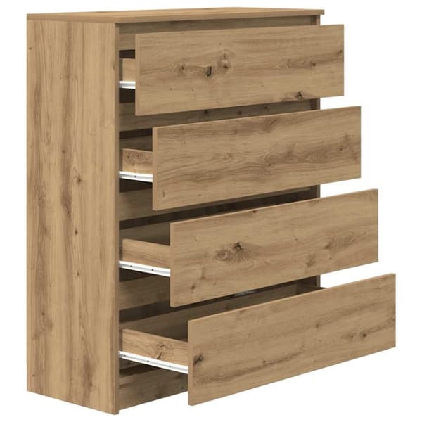 vidaXL skænk 80x35x99 cm konstrueret træ kunsteg