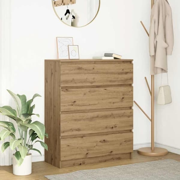 vidaXL skænk 80x35x99 cm konstrueret træ kunsteg