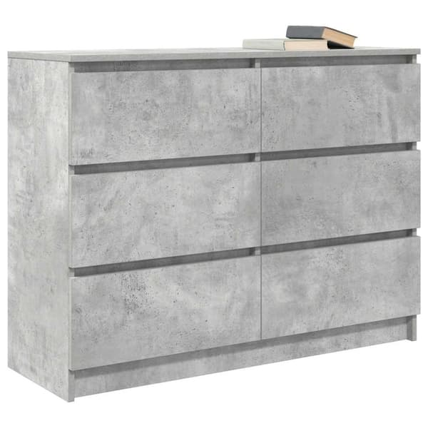 vidaXL Senkki betoninharmaa 100x35x76 cm tekninen puu