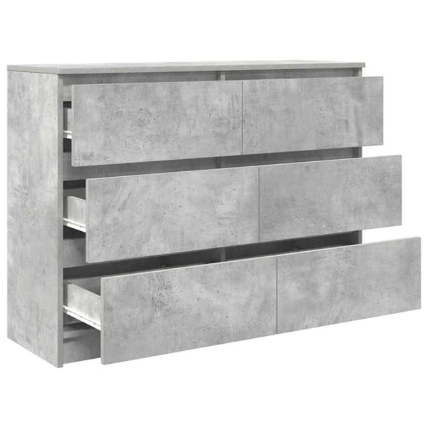 vidaXL Senkki betoninharmaa 100x35x76 cm tekninen puu