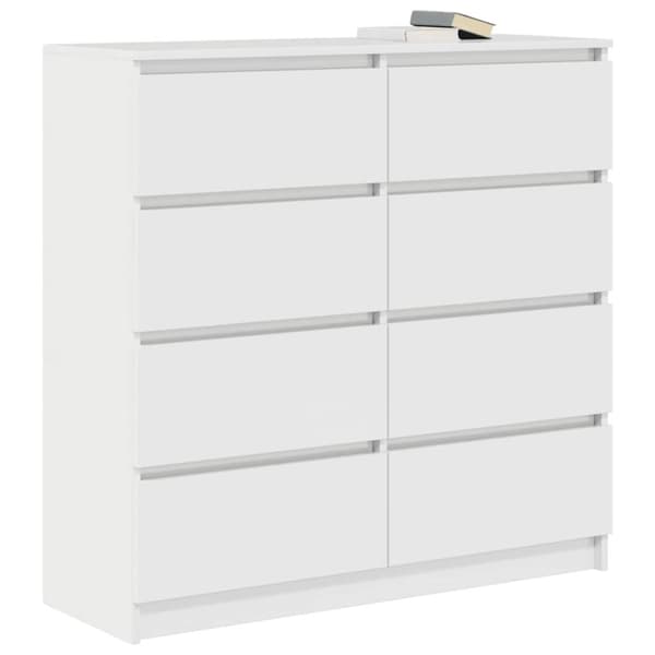 vidaXL Skänk vit 100x35x99 cm konstruerat trä