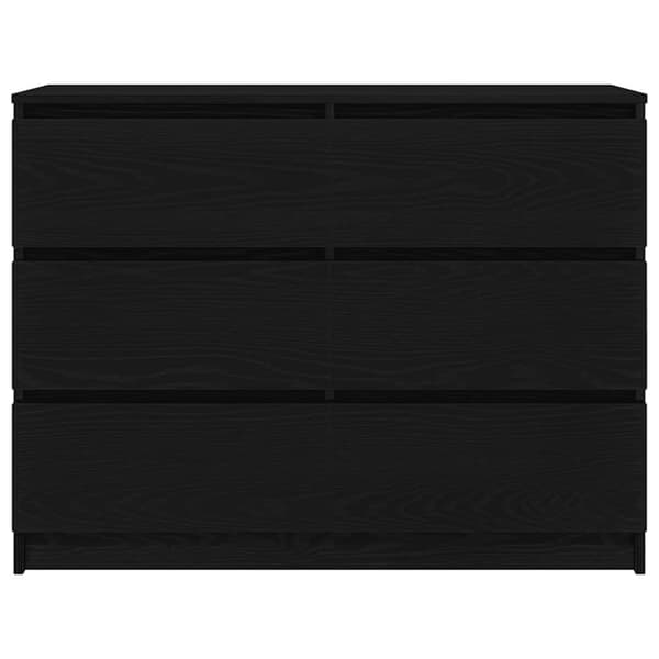 vidaXL Skjenk svart eik 100x35x76 cm konstruert tre