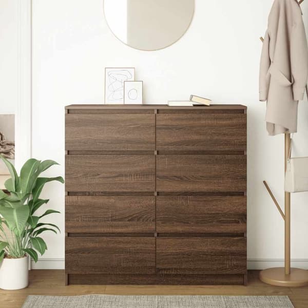 vidaXL Skänk brun ek 100x35x99 cm konstruerat trä