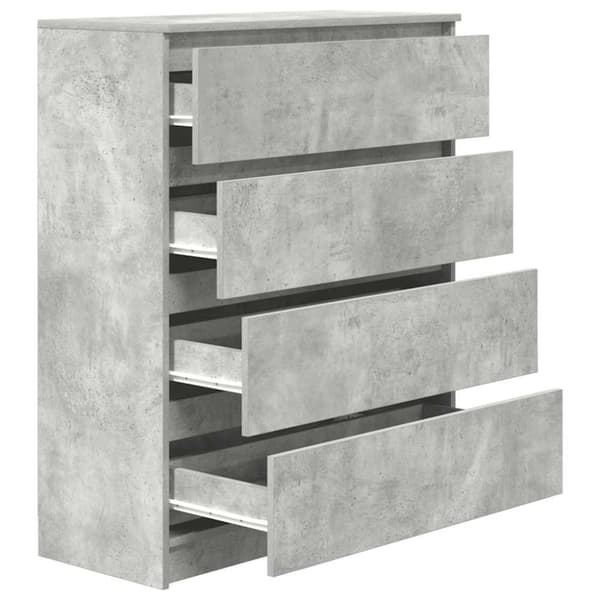vidaXL Skjenk betonggrå 80x35x99 cm konstruert tre
