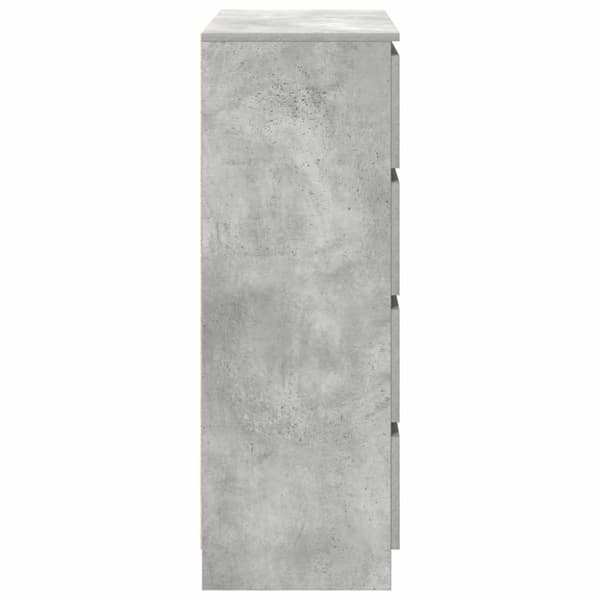vidaXL Skjenk betonggrå 80x35x99 cm konstruert tre