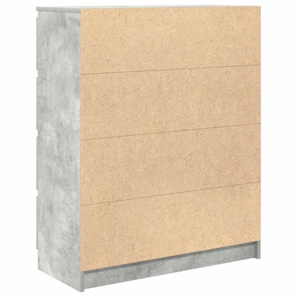 vidaXL Skjenk betonggrå 80x35x99 cm konstruert tre